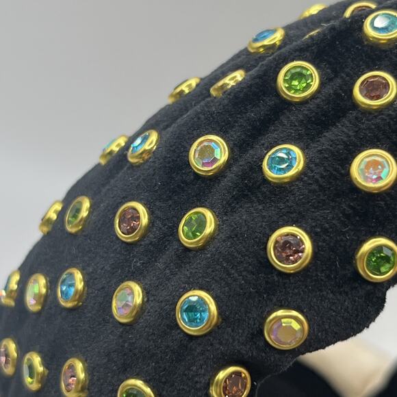 Lele Sadoughi 2 Headbands Kinsey 14K Gold Plate Rainbow Crystal & Velvet Natural main image 13